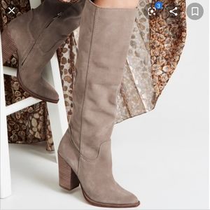 NIB Dolce vita kylar taupe suede heeled boots